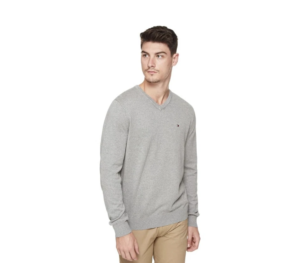 Tommy Hilfiger Men's Knit Jumper Sweater - Light Grey XS , S , M , L , XL , XXL - image 3 of 4