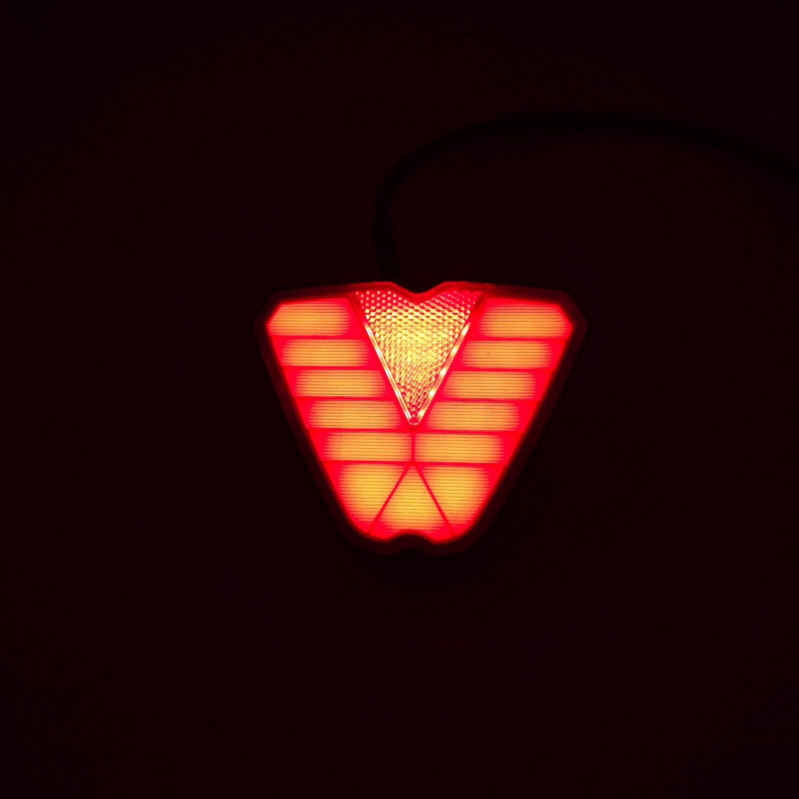 Red/Black F1 V-Shape Hitch LED Cover w/ 4 Functions for 2" Receiver - 4.25"x3.5"