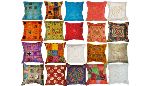 Embroidered Cushion Cover Boho Throw Ethnic Pillow Case Hippie Gypsy Home Decor - Picture 4 of 4