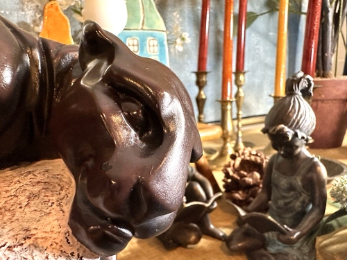 RARE Austin Production Sculpture Panther 1996 Alexsander DANEL Signed polychrome - Picture 8 of 24