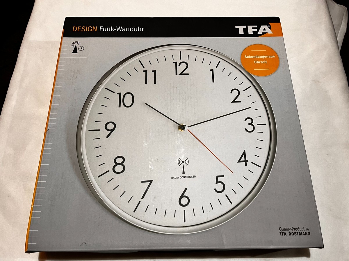 Uhr Tfa Dostmann Analoge Funkwanduhr Tfa Funk Wanduhr Retro Tfa