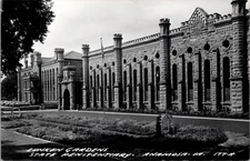 Real Photo Postcard Sunken Gardens at State Penitentiary in Anamosa, Iowa