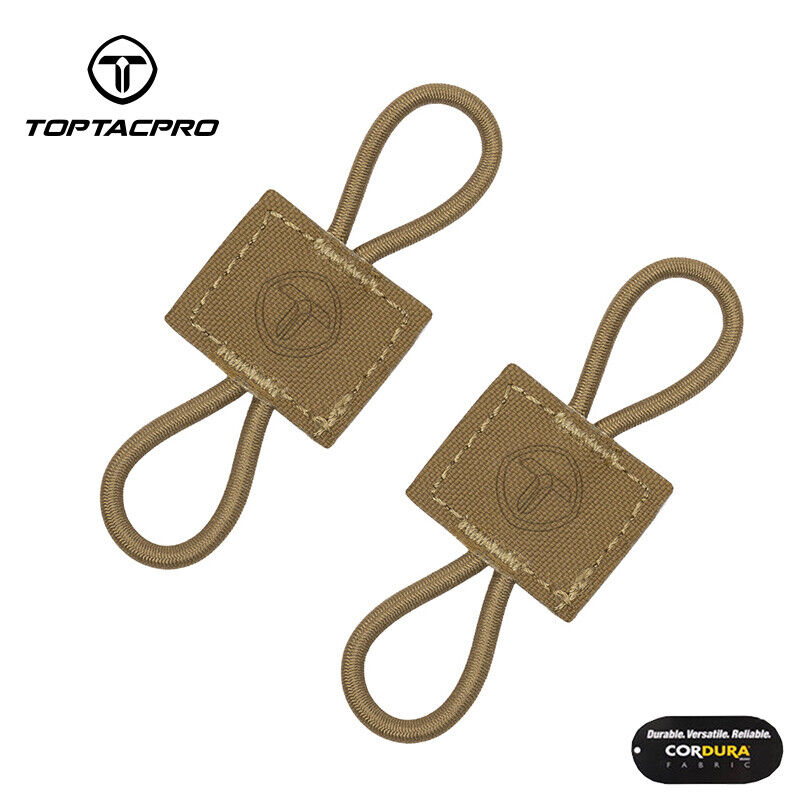 TOPTACPRO Tactical MOLLE Elastic Holder 2PCS Binding Retainer Antenna Stick Pipe