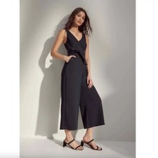 Aritzia Wilfred Ecoulement Cropped Wide Leg Open Tie Back Jumpsuit 2