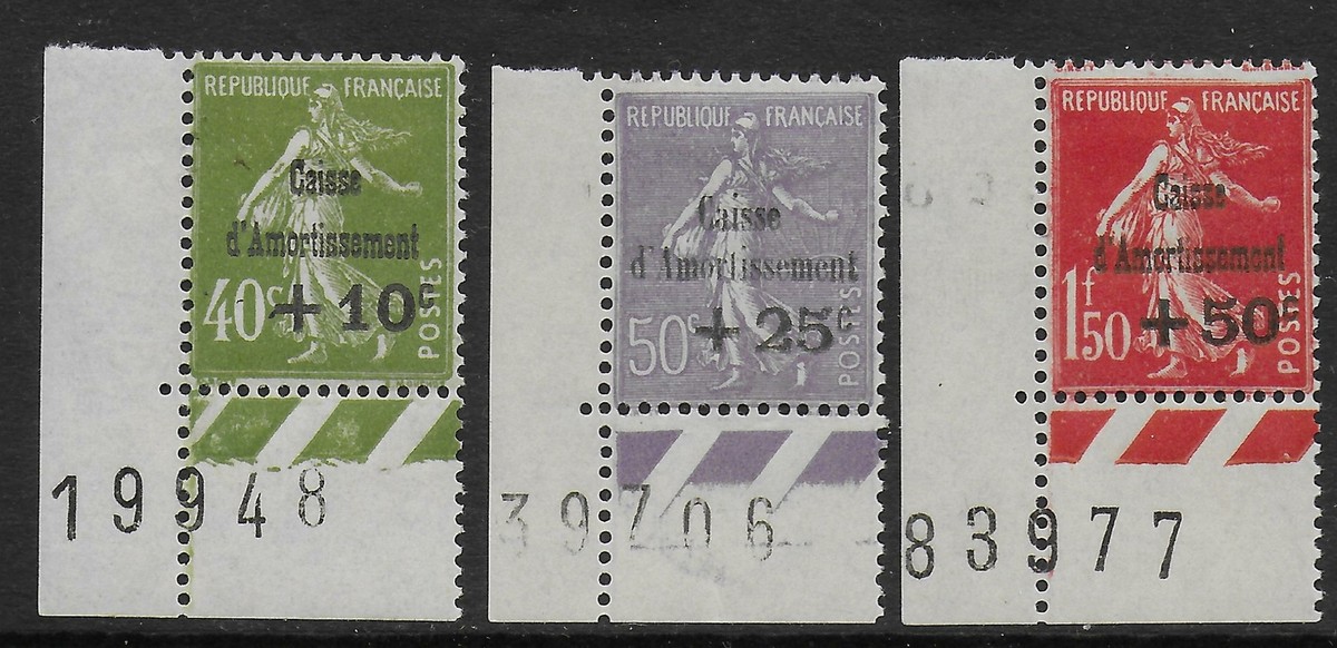 France stamps 1931 YV 275-277 CornerMargin stamps MLH VF | eBay