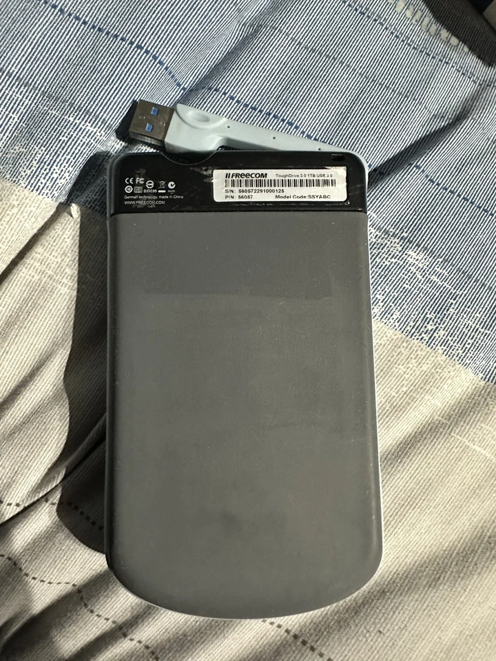 Freecom SSYAAF ToughDrive 1TB PORTABLE USB External Hard Disk Drive HDD - Image 2 of 3