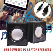 3.5mm Jack USB Wired Computer Speaker Stereo For PC Laptop Notebook Desktop ri7b