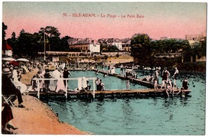 Détails Sur Cpa 95 Lisle Adam Val Doise 92 La Plage Le Petit Bain