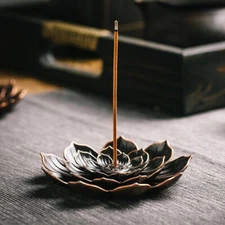 Lotus Incense Holder Brass Incense Burner Stick Cone Incense catcher Holder #ALK