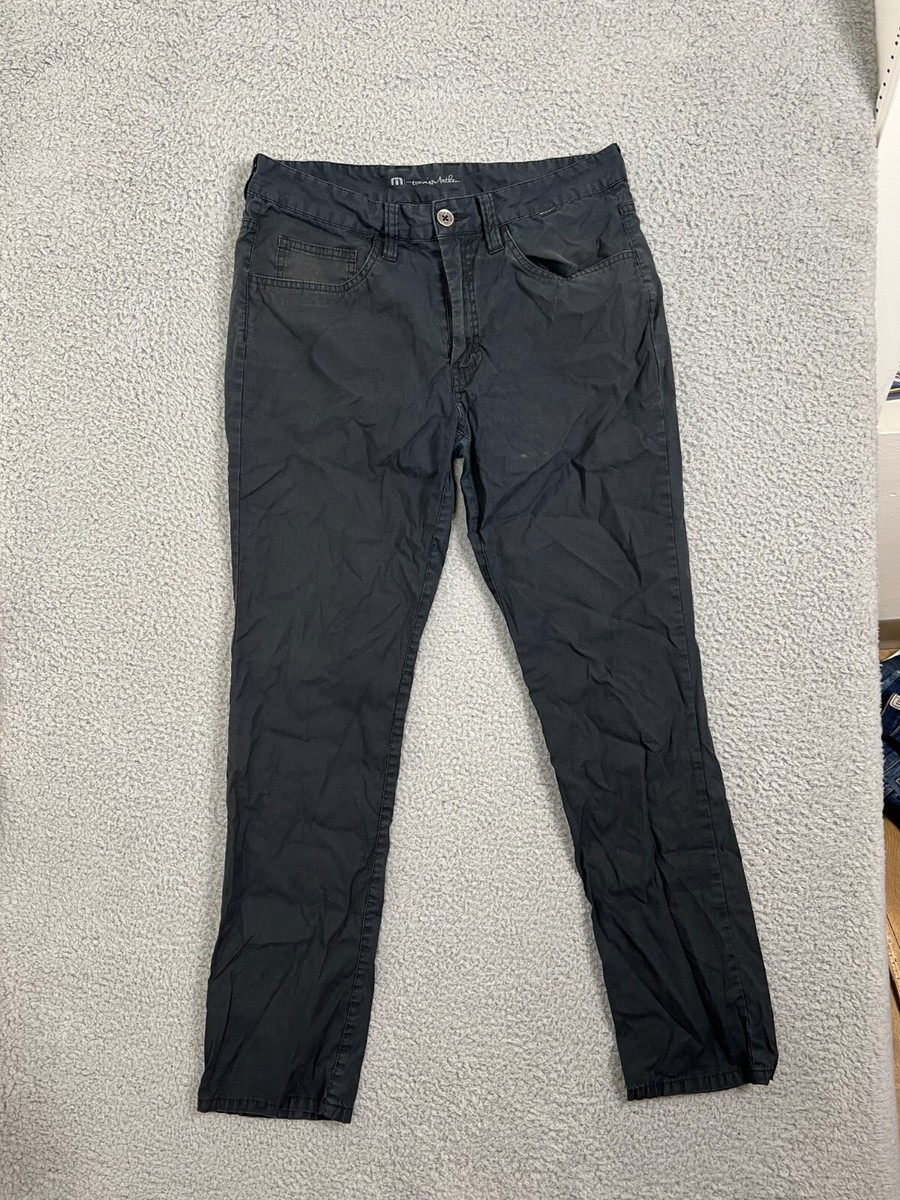 TRAVIS MATHEW キルティング　ブラックパンツ　Lサイズ Travis Mathew Pants Mens 30x30 Black Chino Straight Flat Front