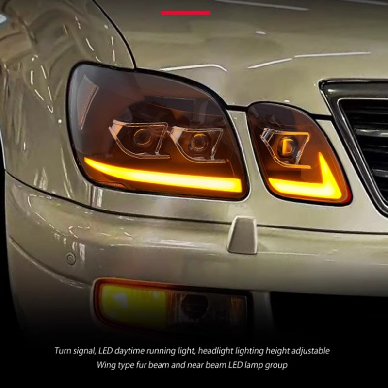 For 1998-2007 Lexus LX470 LED Laser Matrix Head Lamps DRL