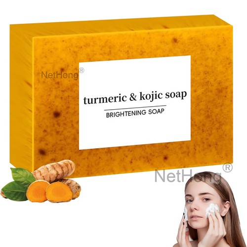 Aufhellung Kurkuma Gesichts seife Handgemachte Seife for Hautpflege Brightening - Bild 3 von 12