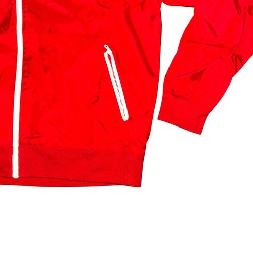 Nike Vintage Rare Windrunner Jacket Windbreaker Nylon Glanz Red Blue Large - Picture 5 of 8
