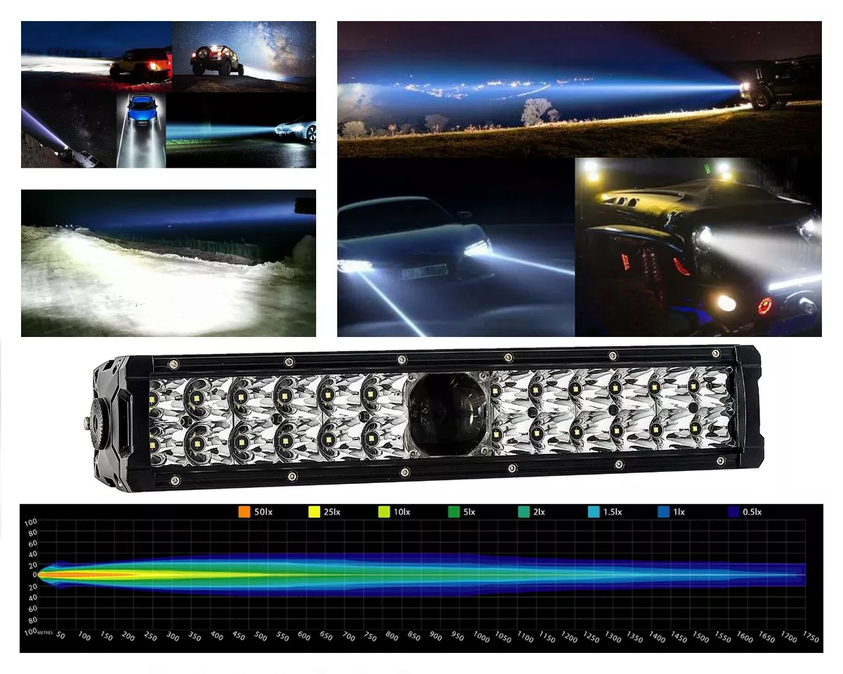 15 Laser Projector Light Bar High Output Osram LED Offroad UTV Marine 12v  24v