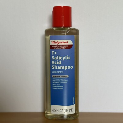 Walgreens T+ Salicylic Acid Shampoo Salicylic Acid 3% Maximum Strength 4.5 Fl Oz