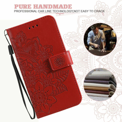 Luxury Flip Embossed Flower Wallet Cover Case For 11 12 13 14 15 Pro Max XR 7 8 - Picture 60 of 66