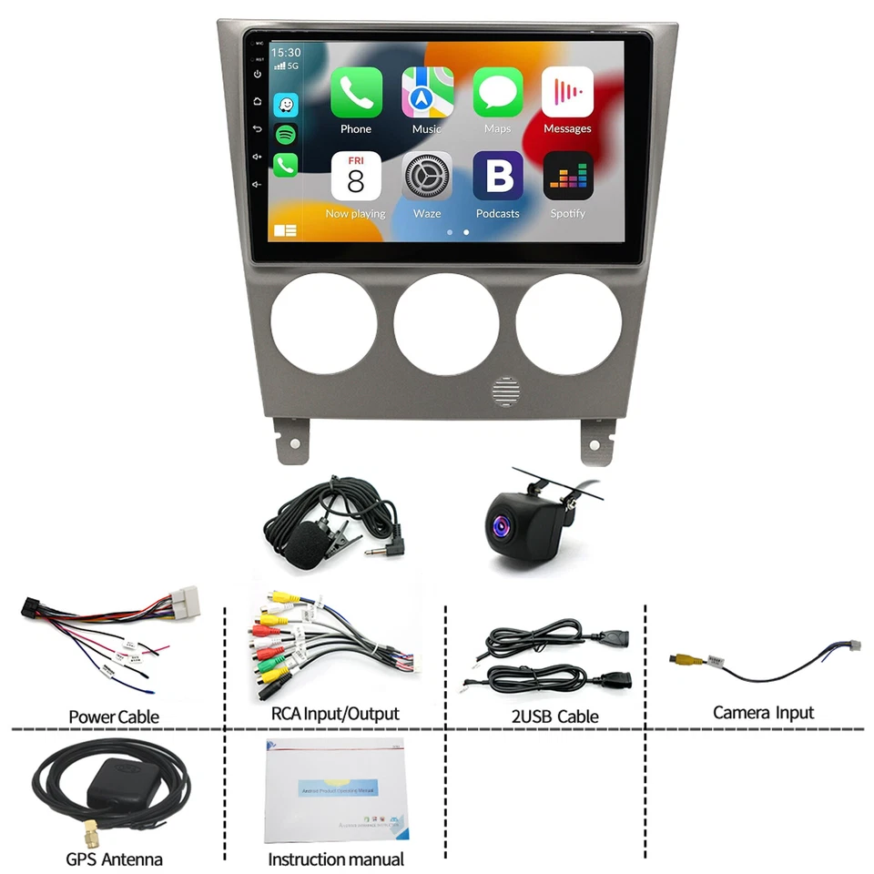 For 2002-2007 Subaru Impreza 9" Stereo Radio Carplay Android 13 GPS BT Head Unit - Image 2 of 4