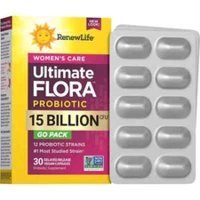 RenewLife Women's Care Ultimate Flora Probiotic 15 Billion CFU 30 Capsules