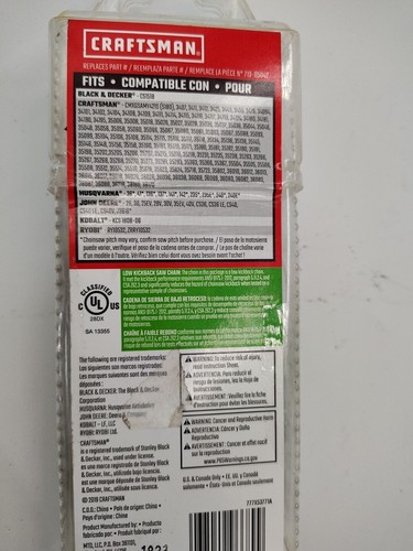 craftsman chain 18 inch , chainsaw chain, craftsman 18" chainsaw chain - Picture 6 of 6