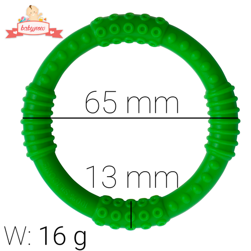 TEETHER Toys for Baby 10 PACK Teething Rings 4 Colours Safe Pacifier Ring 3.5" - Picture 14 of 16
