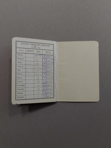 Tarjeta de membresía del Partido Comunista Soviético documento oficial URSS. Original. 7 - Imagen 15 de 16