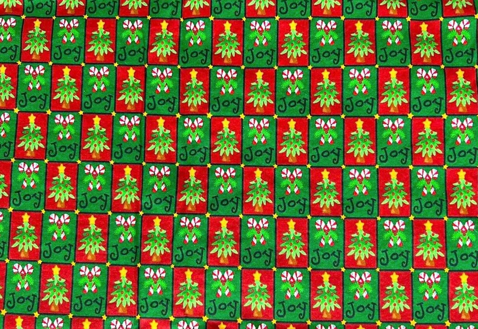 Trena Hegdahl-Olsen Trenas Peace and Joy Fabric Christmas Candy Cane Tree 3 yd - Image 3 of 4