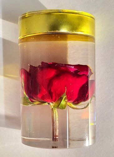 3.2 " Echt Rot Rose IN Harz Teelicht Kerze Gefallen Halter Juni Birth Monat - Bild 11 von 12