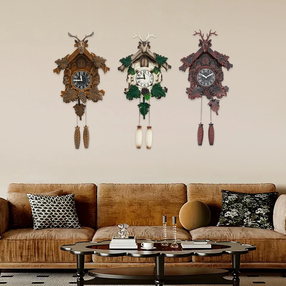 Retro deer head wall clock without dry battery,Wall Clock,Retro Large Wall Clock - Image 3 of 4