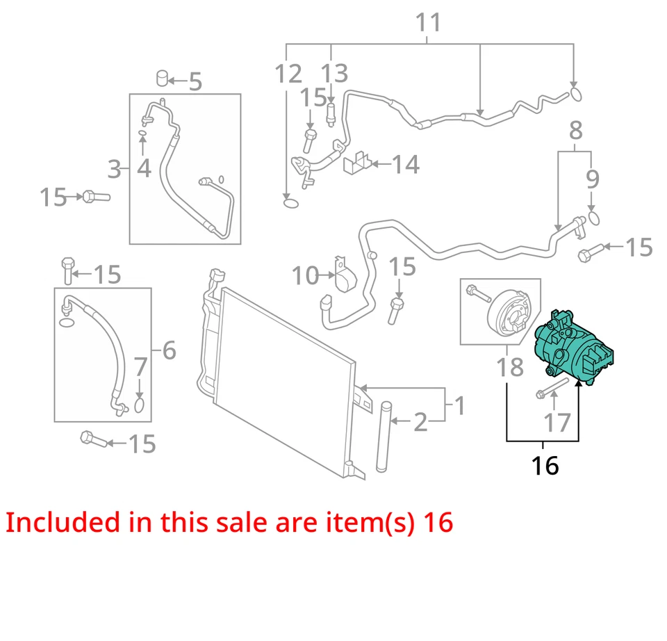 AC Compressor Fits 09-13 MAZDA 6 2052586 Foto 3 de 4