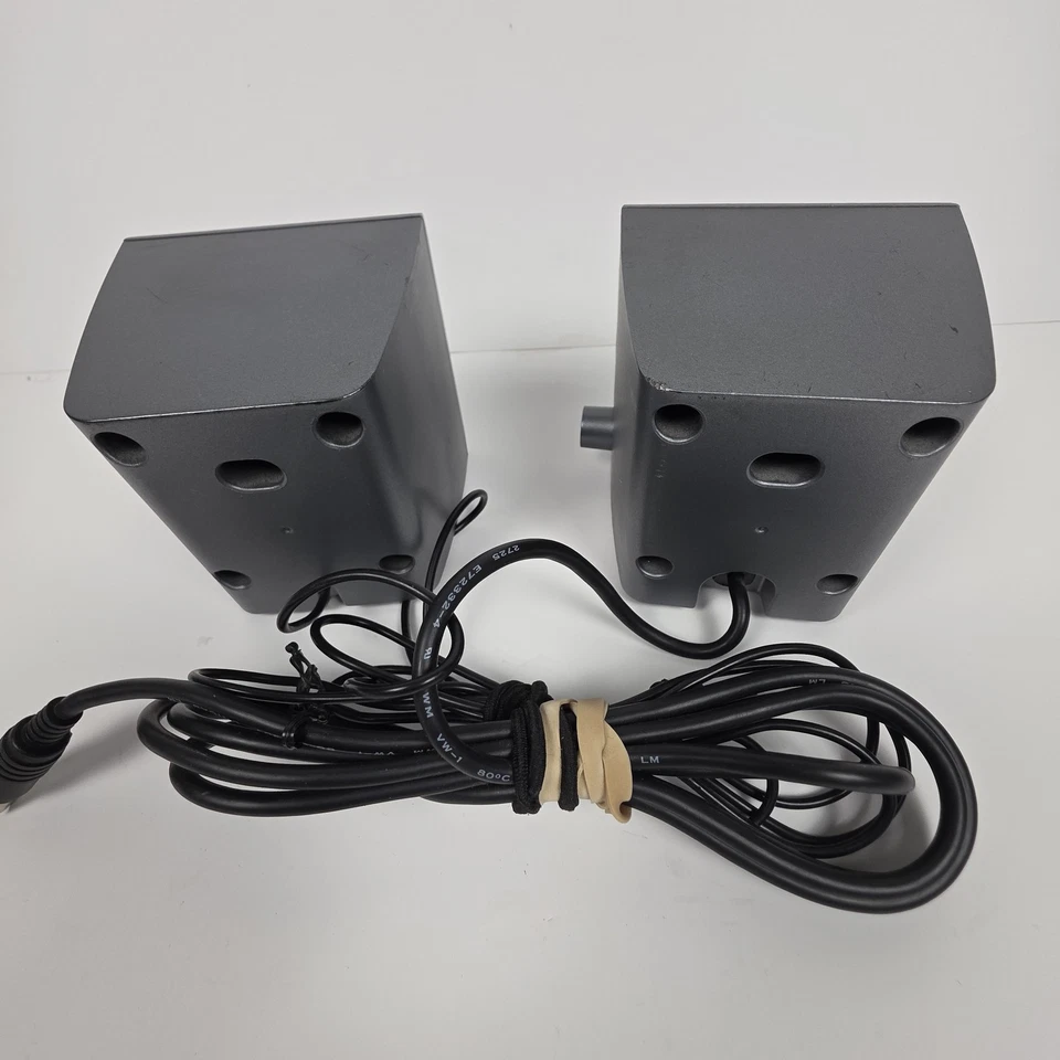 Par de altavoces para computadora de escritorio HP con cable de control de audio de 10 pines perilla de volumen PC Spea Foto 3 de 4