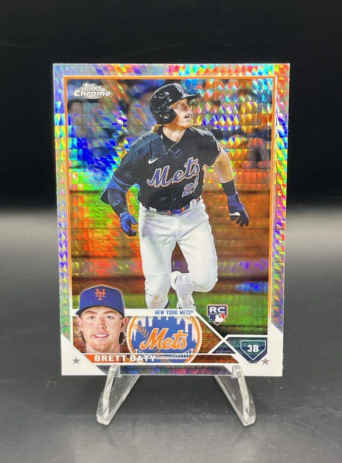 2023 Topps Chrome - Brett Baty #204 Prism Refractor (RC)