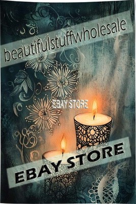 Gothic Candle Cloth Wall Tapestry Dark Witchcore grim dark elegance 59X82 in