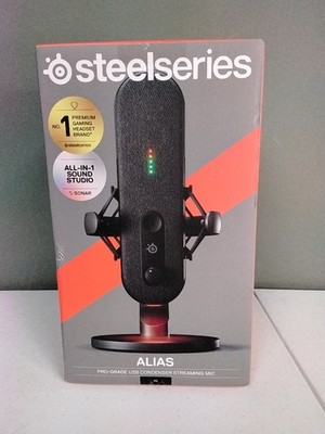 SteelSeries Alias USB Mic for PC 3X Bigger Capsule Gaming, Streaming Podcasting