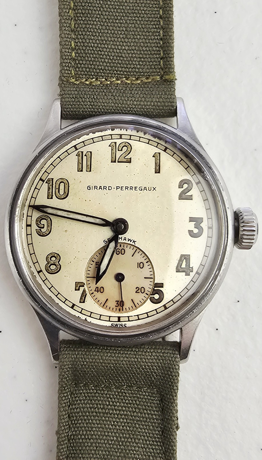 1940's GIRARD PERREGAUX Sea Hawk Manual Winding Wristwatch