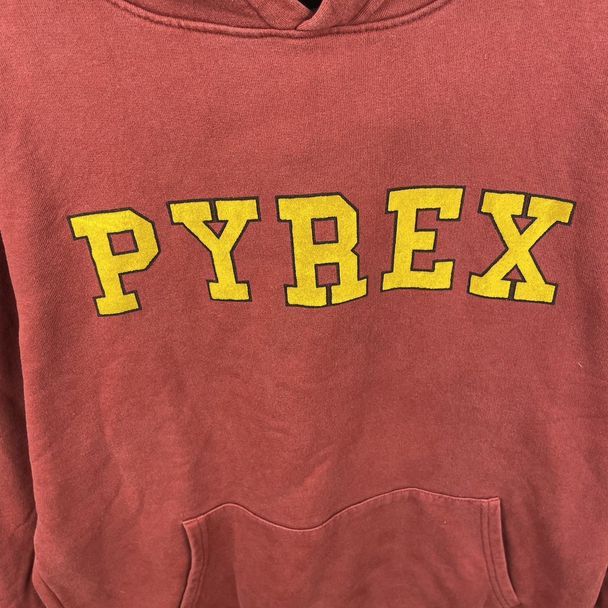 PYREX VISION Hoodie Big Logo Virgil Abloh Rare Hoody Sweat Red 