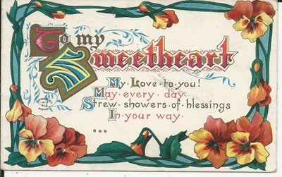 1914 SALEM OH OHIO FROM YOUR DEAR LITTLE FRIEND HAZEL HOLZBACH SWEETHEART LOVE