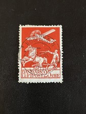 Dania 1925 Airmail 20 ruda czerwona używana stan XF