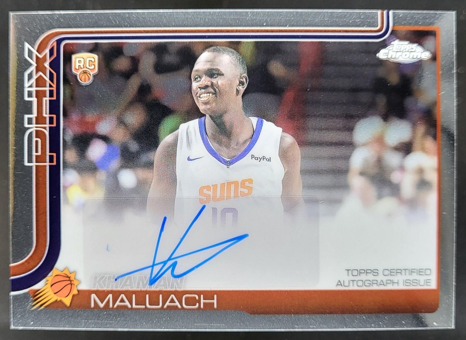 2025-26 Topps Chrome Khaman Maluach Rookie Auto #TCAR-KM RC Phoenix Suns DD5