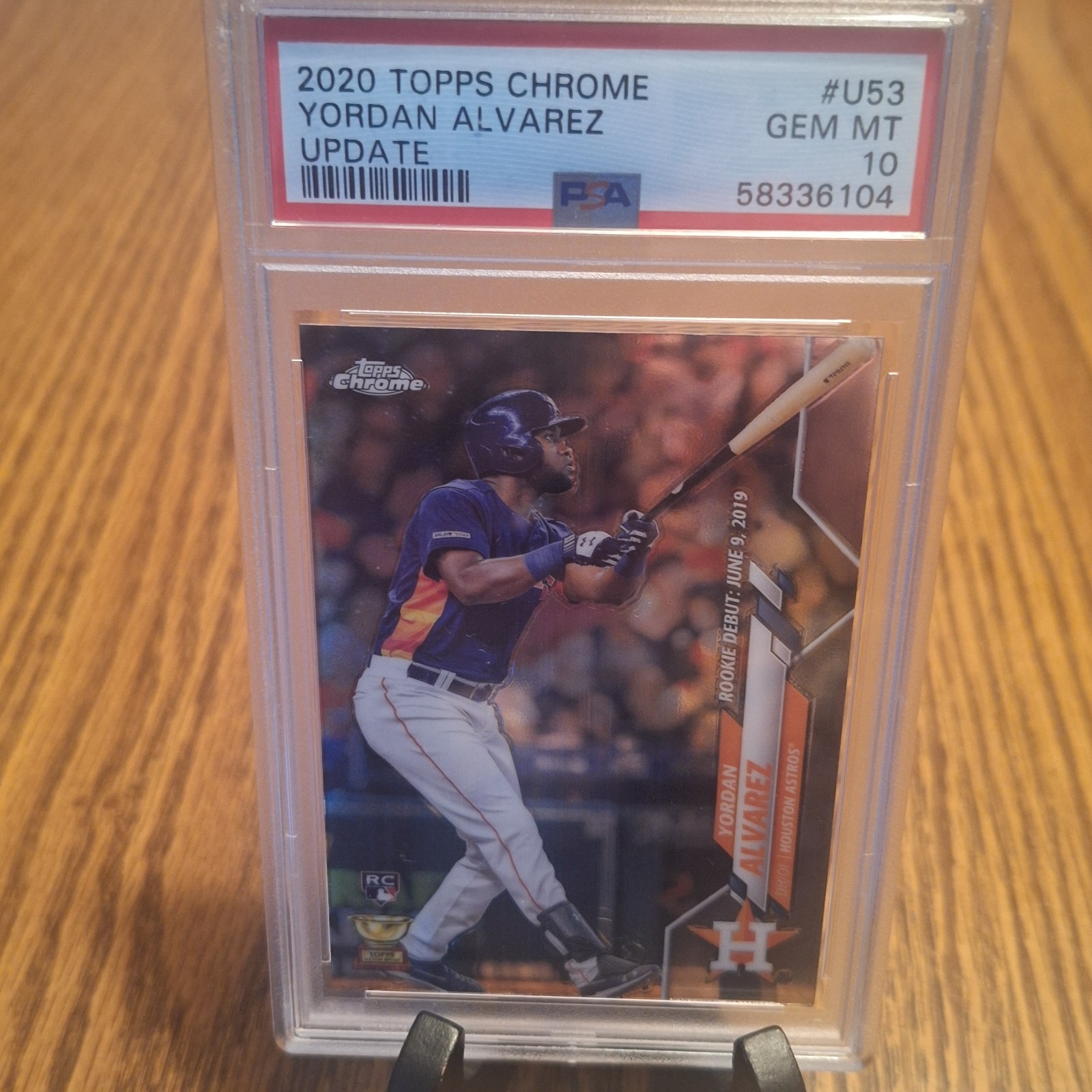 2020 Topps Chrome #U53 Yordan Alvarez Update PSA10 Gem MT