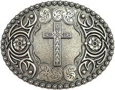 Western Belt Buckles for Men Women Rodeo Cowgirl Cowboy, Vintage Religious...