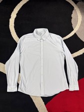 Rhone Commuter Shirt Mens Large Blue Fine Italian Fabric Slim Button Up Stretch