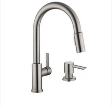 Glacier Bay Paulina 1-Handle Pull-Down Sprayer Kitchen Faucet in Stainless Steel