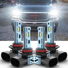 For GMC Sierra 1500 2500 SLT Pickup 2000-2006 LED Headlight High Low Beam