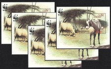 Jordan WWF Arabian Oryx 5 MSs 2005 MNH SG#MS2092 MI#Block 109