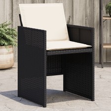 Gartenstuhl Stuhl Sessel Gartensessel Stuhlset 4 Stk. Schwarz Poly Rattan vidaXL