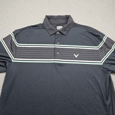 Callaway Polo Shirt Mens Medium Black Short Sleeve Golf Opti Dry