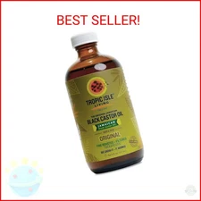 Tropic Isle Living Jamaican Black Castor Oil 8oz | Rich in Vitamin E, Omega Fatt