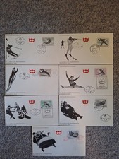 &Ouml;sterreich Satz Olympische Winterspiele Insbruck 1964 auf 7 FDC&acute;s!