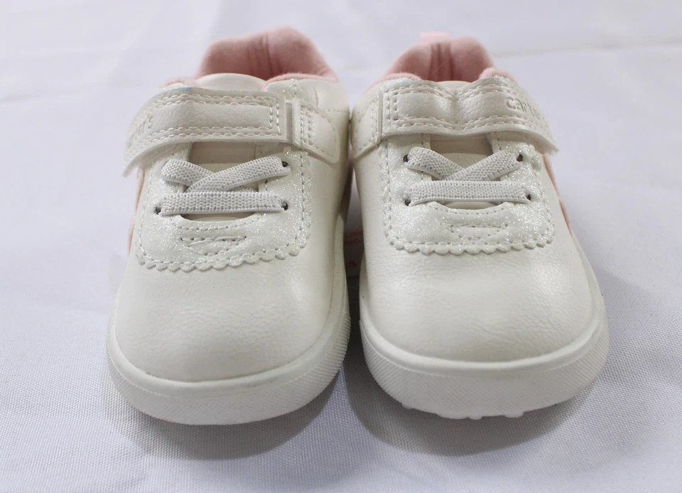 Zapatillas informales Carters para niñas pequeñas First Walker Flower AC2 blancas EE. UU.: 4,5 Foto 4 de 4