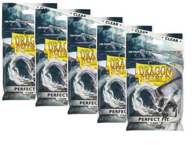 5x Dragon Shield Perfect Fit Clear 100 Inner Sleeve Double Sleeve Pokemon MTG